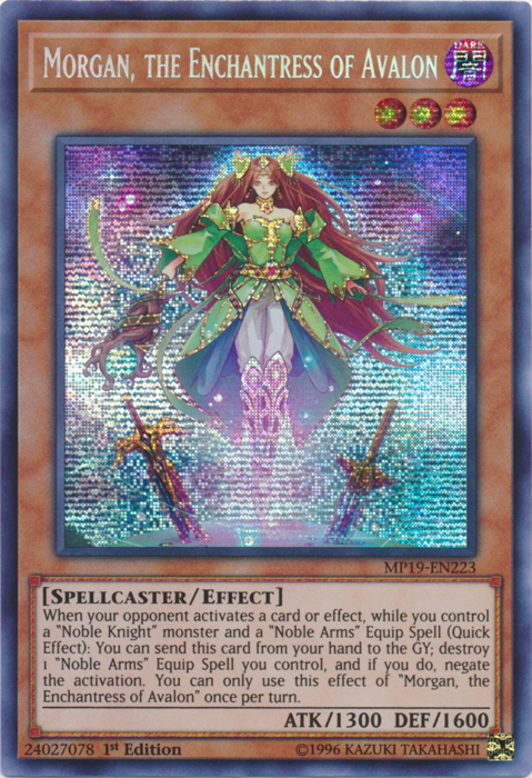 Morgan, the Enchantress of Avalon [MP19-EN223] Prismatic Secret Rare | The Time Vault CA