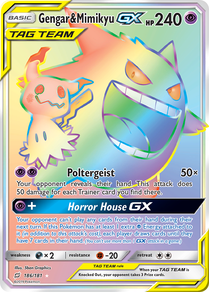 Gengar & Mimikyu GX (186/181) [Sun & Moon: Team Up] | The Time Vault CA