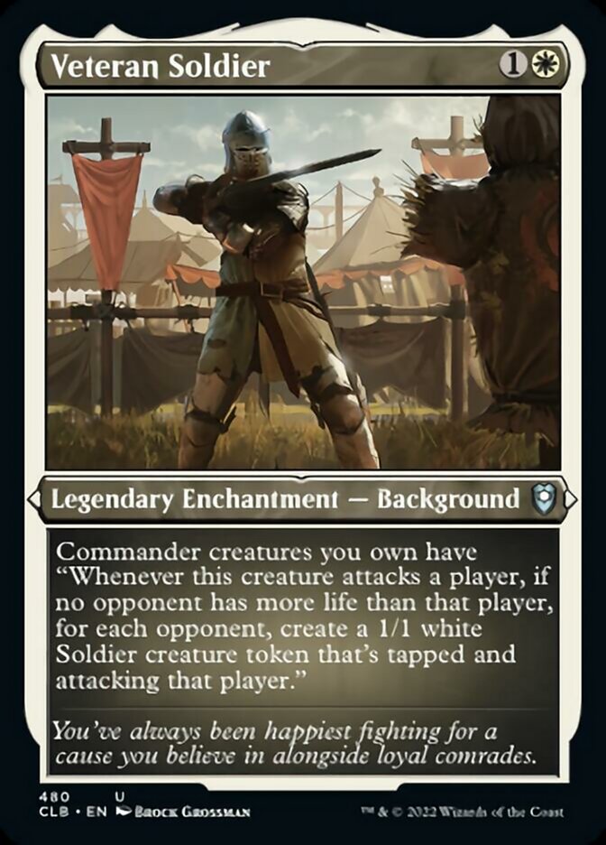 Veteran Soldier (Foil Etched) [Commander Legends: Battle for Baldur's Gate] | The Time Vault CA