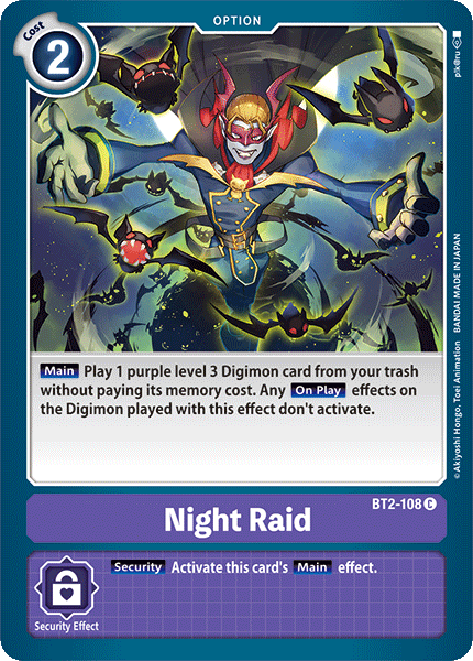 Night Raid [BT2-108] [Release Special Booster Ver.1.0] | The Time Vault CA