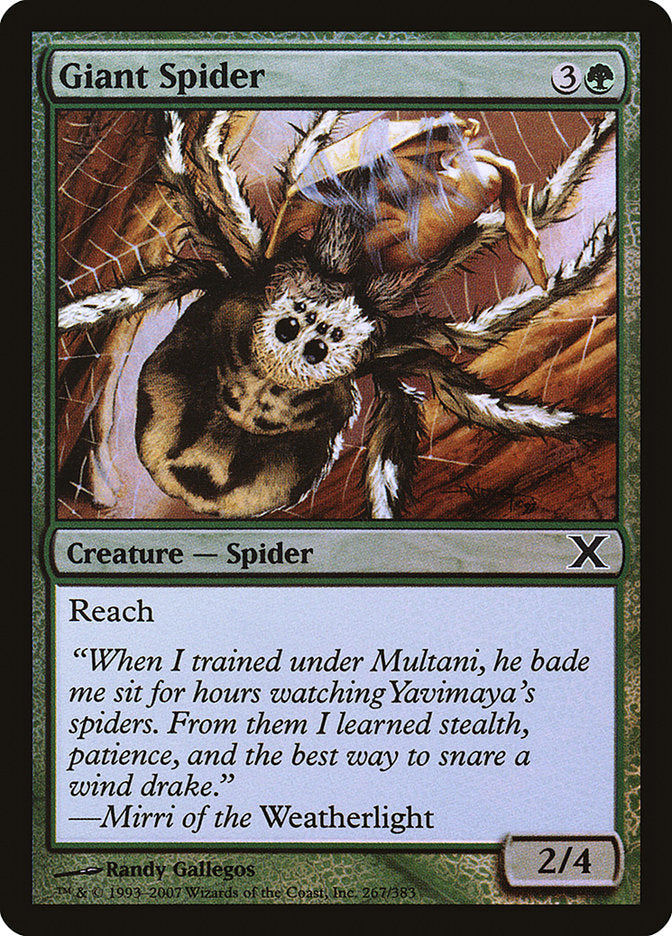 Giant Spider (Premium Foil) [Tenth Edition] | The Time Vault CA