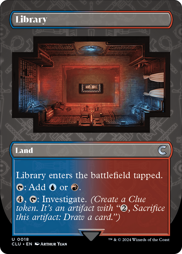 Library (Borderless) [Ravnica: Clue Edition] | The Time Vault CA