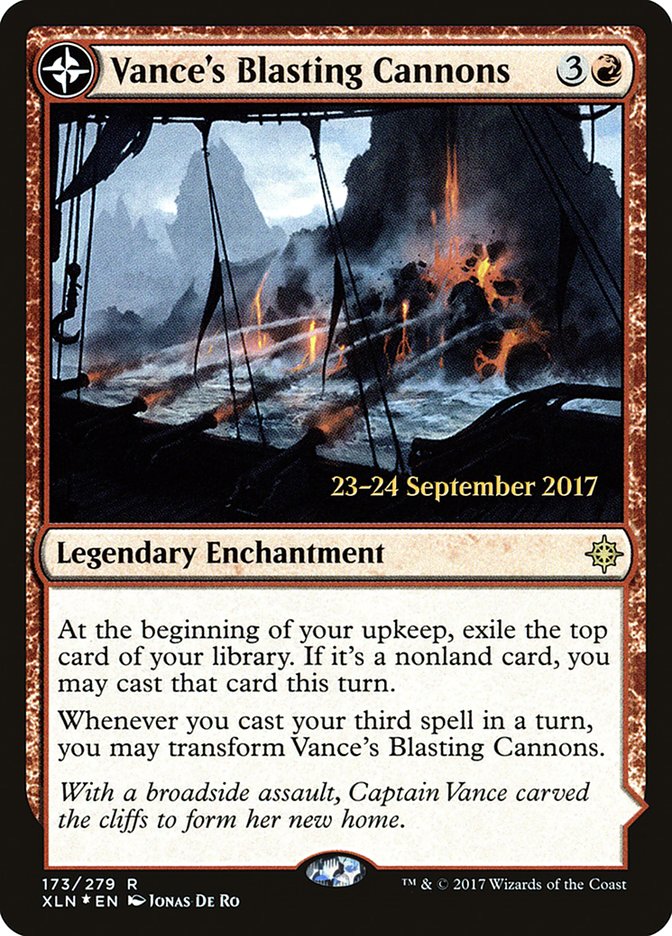 Vance's Blasting Cannons // Spitfire Bastion  [Ixalan Prerelease Promos] | The Time Vault CA