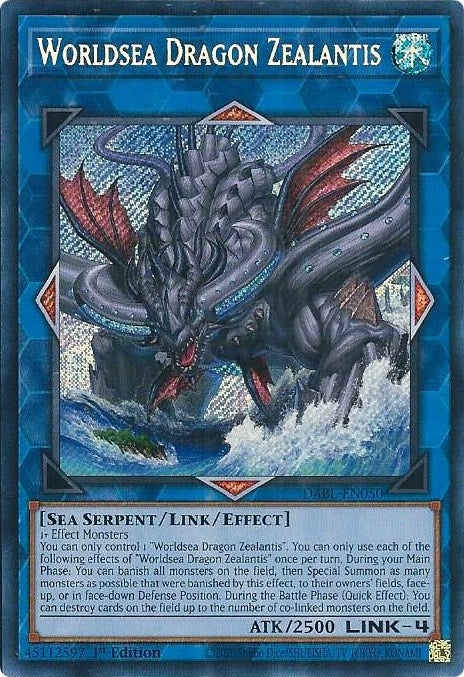 Worldsea Dragon Zealantis [DABL-EN050] Secret Rare | The Time Vault CA