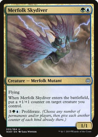 Merfolk Skydiver [War of the Spark] | The Time Vault CA