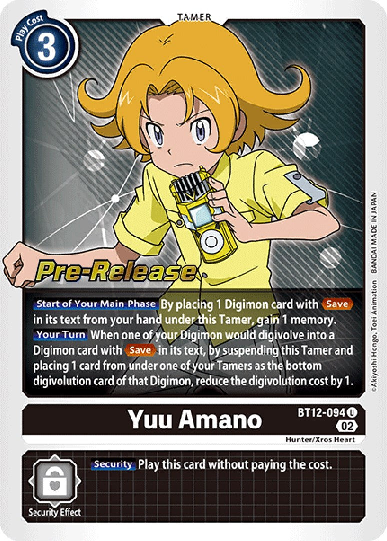 Yuu Amano [BT12-094] [Across Time Pre-Release Cards] | The Time Vault CA