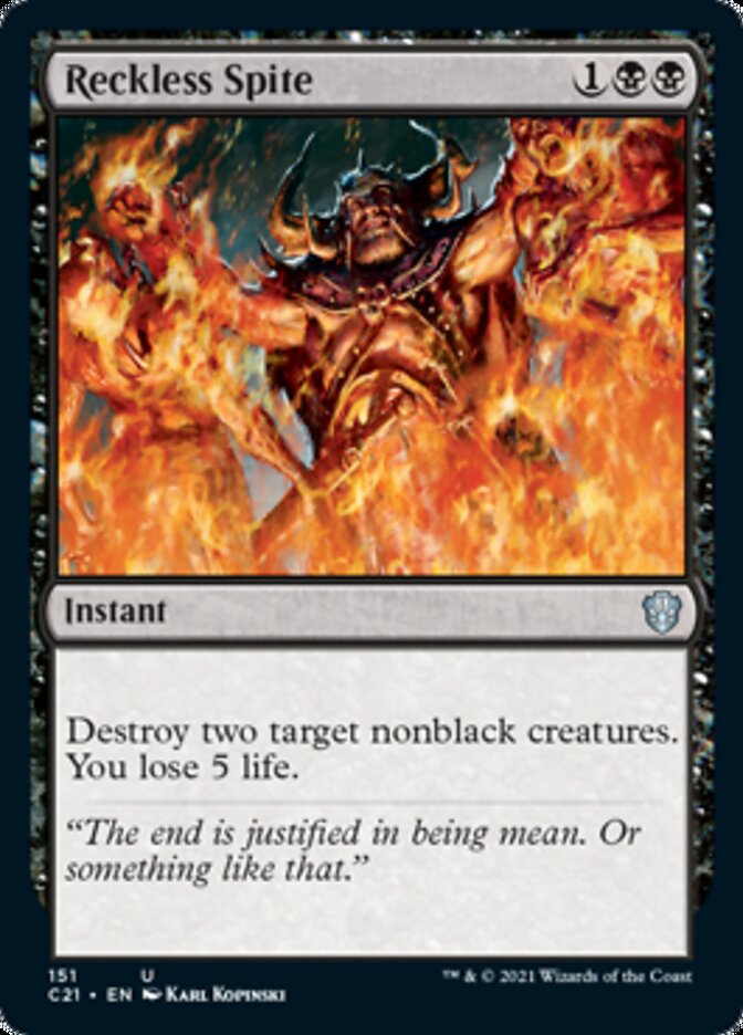 Reckless Spite [Commander 2021] | The Time Vault CA