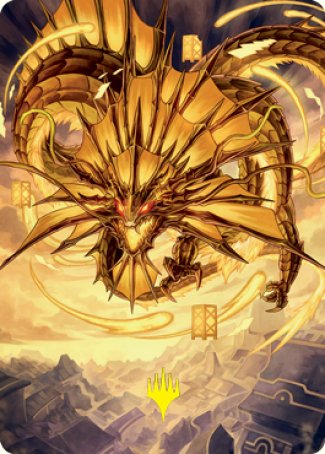 Ao, the Dawn Sky 2 Art Card (Gold-Stamped Signature) [Kamigawa: Neon Dynasty Art Series] | The Time Vault CA