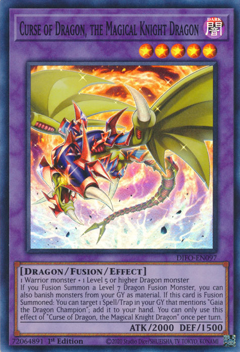 Curse of Dragon, the Magical Knight Dragon [DIFO-EN097] Super Rare | The Time Vault CA