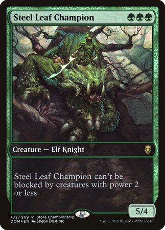 Steel Leaf Champion [Dominaria Promos] | The Time Vault CA