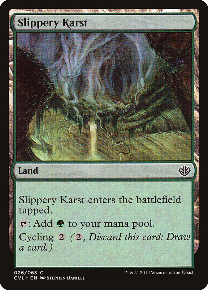 Slippery Karst (Garruk vs. Liliana) [Duel Decks Anthology] | The Time Vault CA