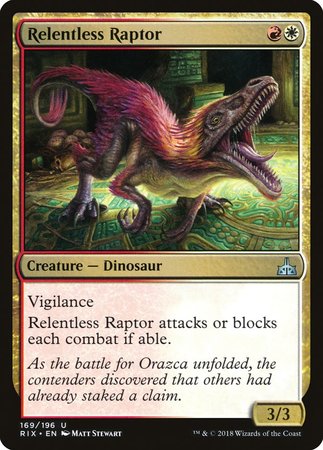 Relentless Raptor [Rivals of Ixalan] | The Time Vault CA