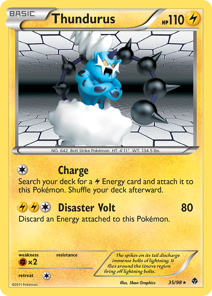 Thundurus (35/98) [Black & White: Emerging Powers] | The Time Vault CA