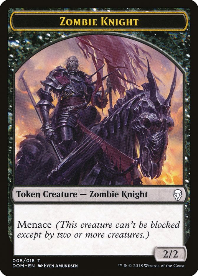 Zombie Knight [Dominaria Tokens] | The Time Vault CA