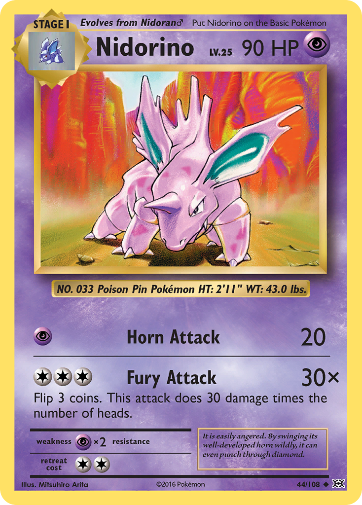 Nidorino (44/108) [XY: Evolutions] | The Time Vault CA