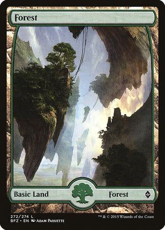 Forest (272) - Full Art [Battle for Zendikar] | The Time Vault CA