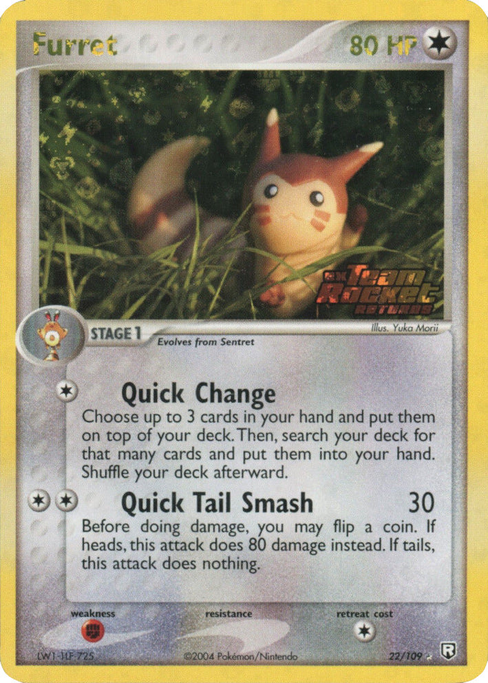 Furret (22/109) (Stamped) [EX: Team Rocket Returns] | The Time Vault CA