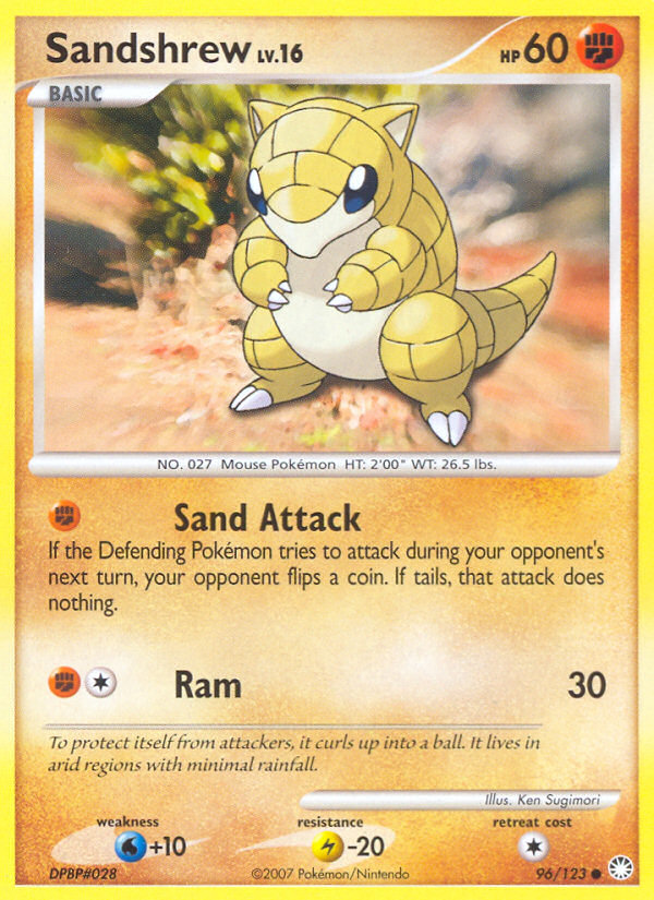 Sandshrew (96/123) [Diamond & Pearl: Mysterious Treasures] | The Time Vault CA