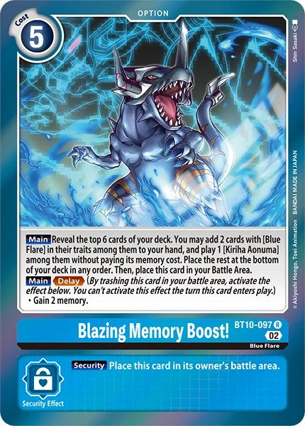 Blazing Memory Boost! [BT10-097] [Revision Pack Cards] | The Time Vault CA