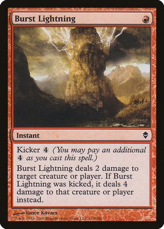 Burst Lightning [Zendikar] | The Time Vault CA