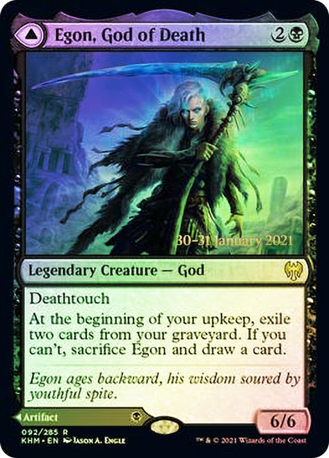 Egon, God of Death // Throne of Death  [Kaldheim Prerelease Promos] | The Time Vault CA