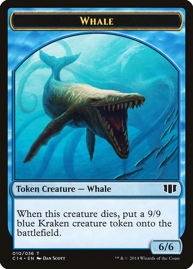 Whale // Zombie (011/036) Double-sided Token [Commander 2014 Tokens] | The Time Vault CA