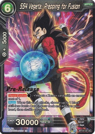 SS4 Vegeta, Prepping for Fusion (BT14-127) [Cross Spirits Prerelease Promos] | The Time Vault CA