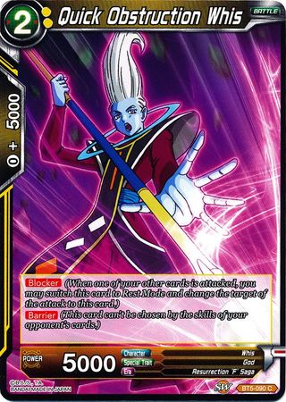 Quick Obstruction Whis (BT5-090) [Miraculous Revival] | The Time Vault CA