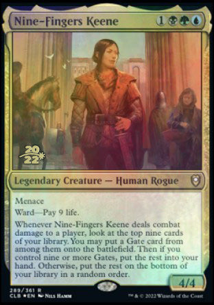 Nine-Fingers Keene [Commander Legends: Battle for Baldur's Gate Prerelease Promos] | The Time Vault CA