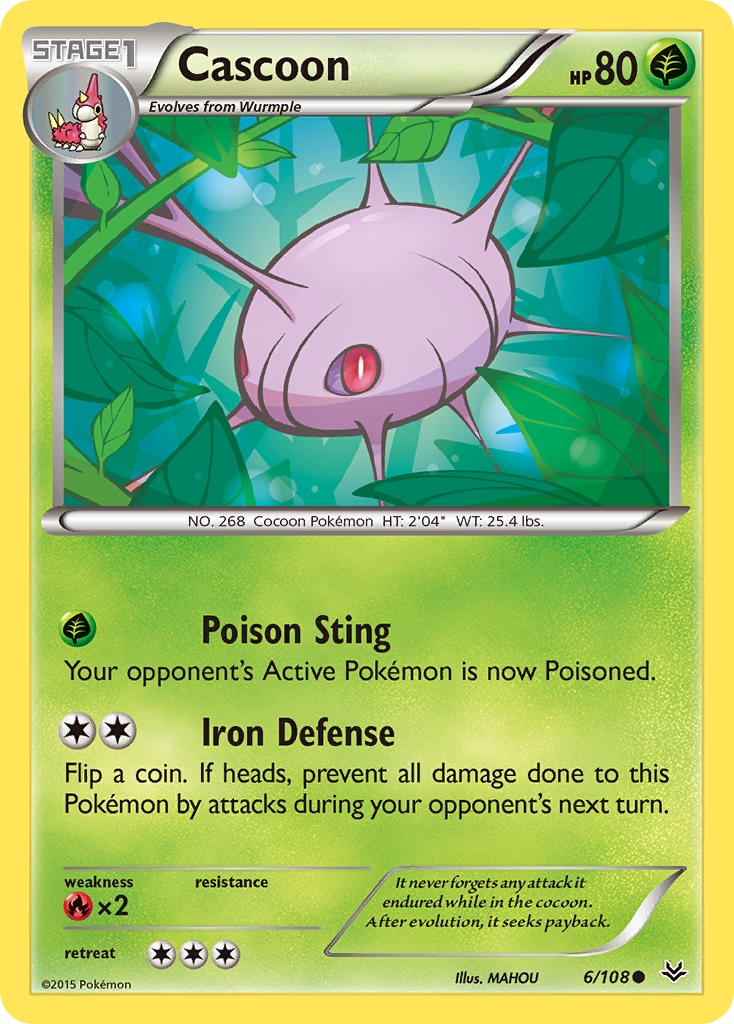 Cascoon (6/108) [XY: Roaring Skies] | The Time Vault CA