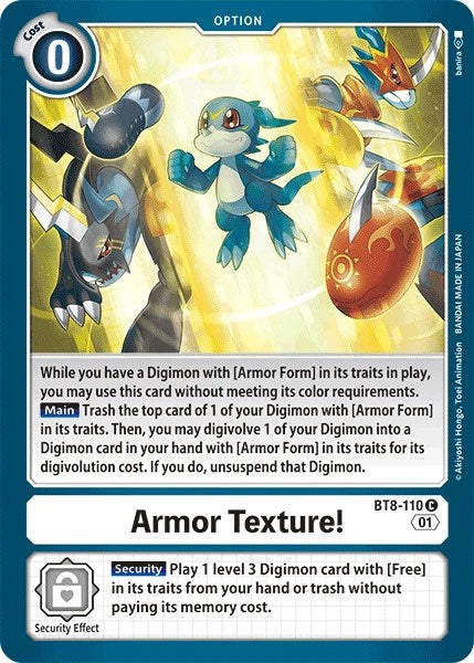 Armor Texture! [BT8-110] [Revision Pack Cards] | The Time Vault CA