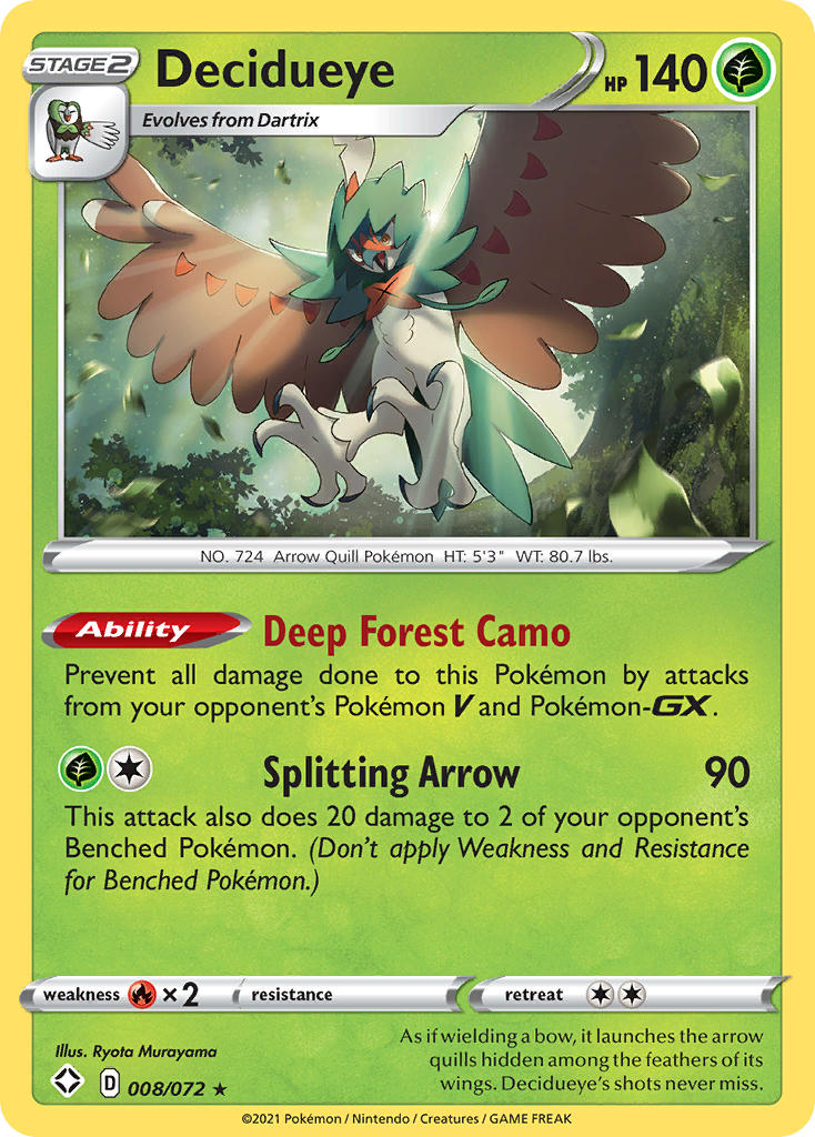 Decidueye (008/072) [Sword & Shield: Shining Fates] | The Time Vault CA