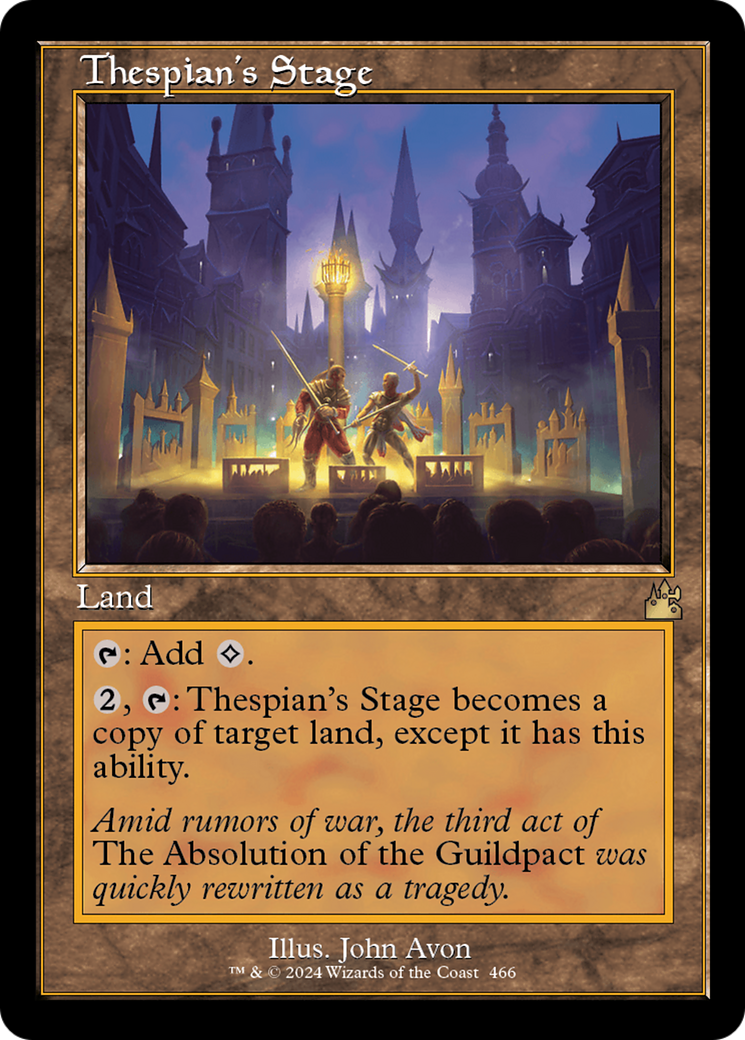 Thespian's Stage (Retro Frame) [Ravnica Remastered] | The Time Vault CA