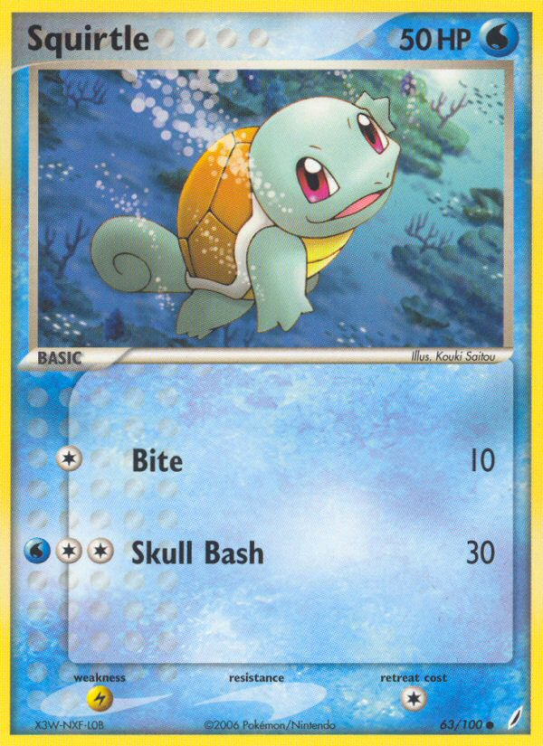 Squirtle (63/100) [EX: Crystal Guardians] | The Time Vault CA