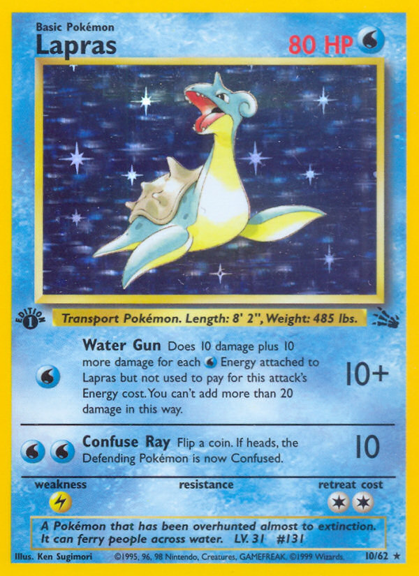 Lapras (10/62) [Fossil 1st Edition] | The Time Vault CA