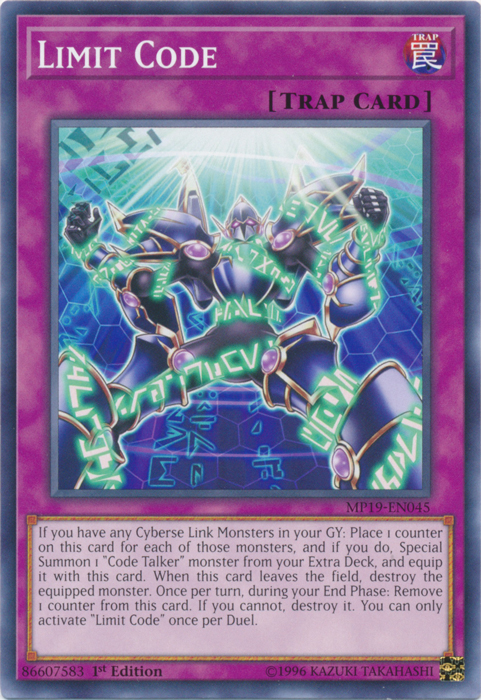 Limit Code [MP19-EN045] Common | The Time Vault CA