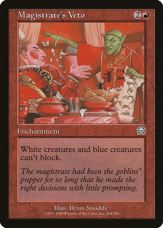 Magistrate's Veto [Mercadian Masques] | The Time Vault CA