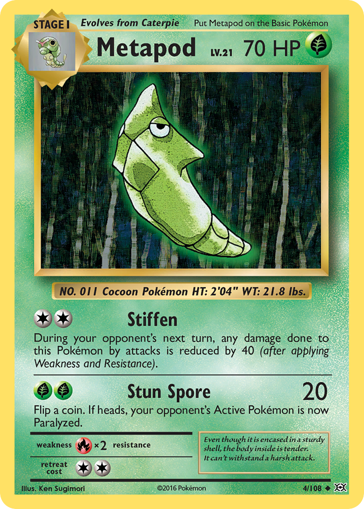 Metapod (4/108) [XY: Evolutions] | The Time Vault CA