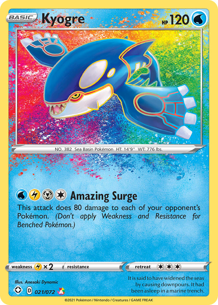 Kyogre (021/072) [Sword & Shield: Shining Fates] | The Time Vault CA