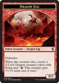 Dragon Egg // Dragon Double-sided Token [Commander 2018 Tokens] | The Time Vault CA