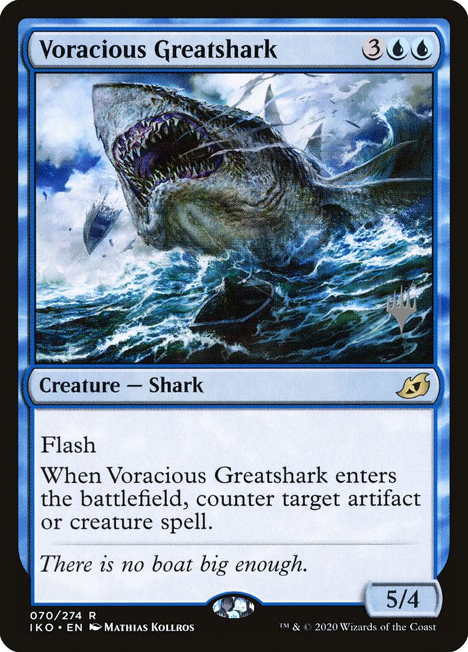 Voracious Greatshark (Promo Pack) [Ikoria: Lair of Behemoths Promos] | The Time Vault CA