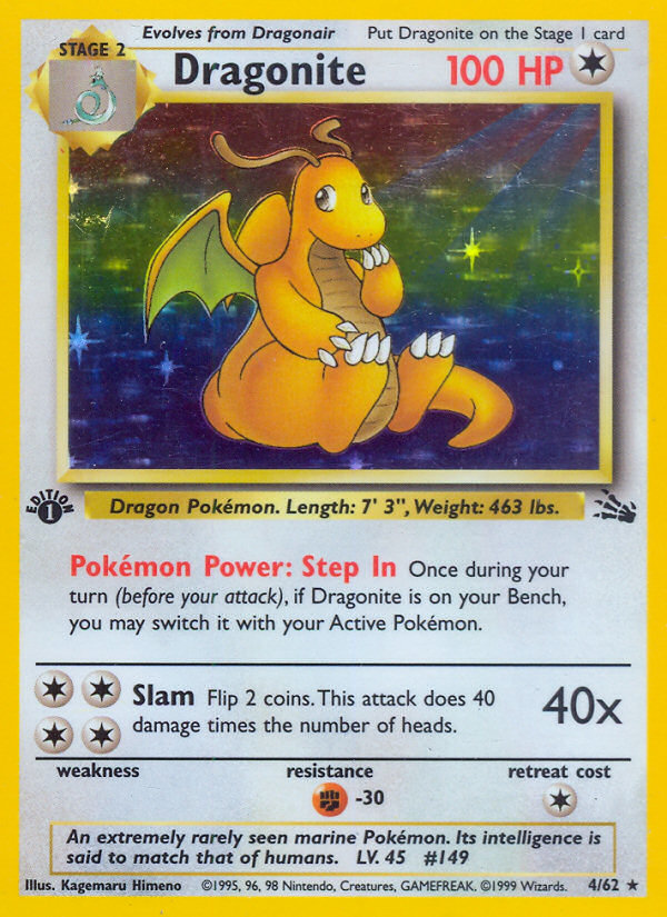 Dragonite (4/62) [Fossil 1st Edition] | The Time Vault CA