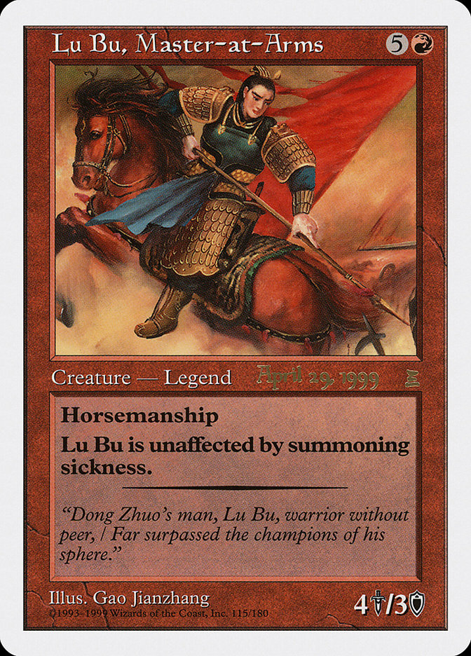 Lu Bu, Master-at-Arms (April 29, 1999) [Portal Three Kingdoms Promos] | The Time Vault CA