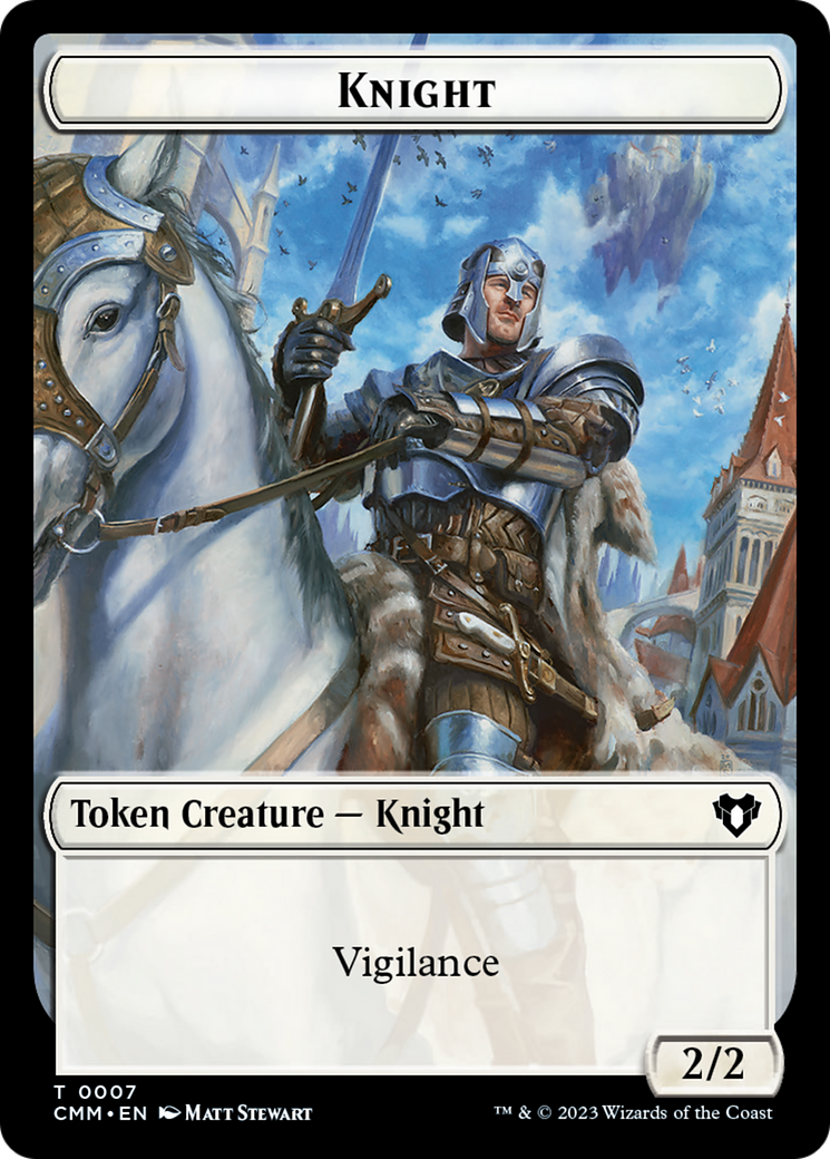 Human Soldier // Knight Double-Sided Token [Commander Masters Tokens] | The Time Vault CA
