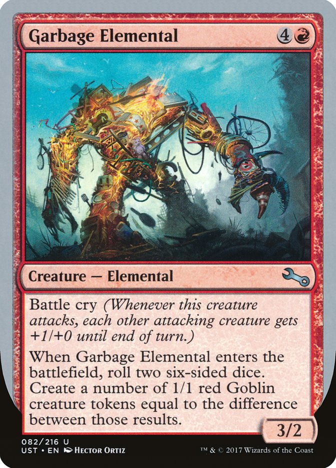 Garbage Elemental (3/2 Creature) [Unstable] | The Time Vault CA