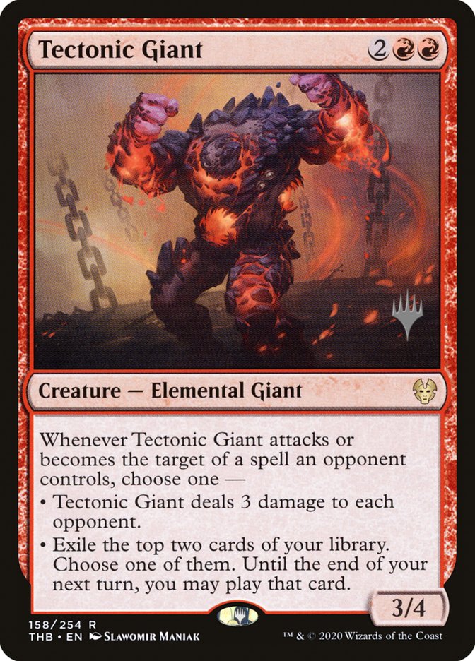 Tectonic Giant (Promo Pack) [Theros Beyond Death Promos] | The Time Vault CA