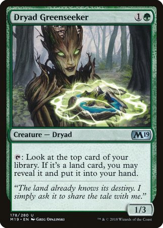 Dryad Greenseeker [Core Set 2019] | The Time Vault CA