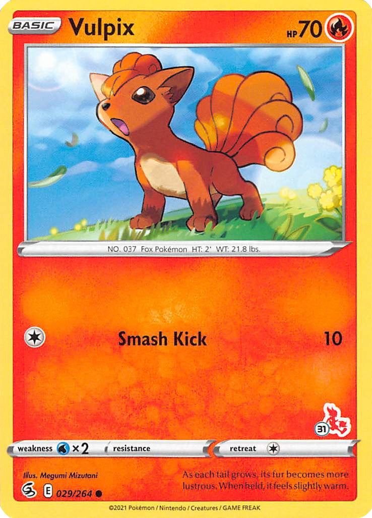 Vulpix (029/264) (Cinderace Stamp #31) [Battle Academy 2022] | The Time Vault CA