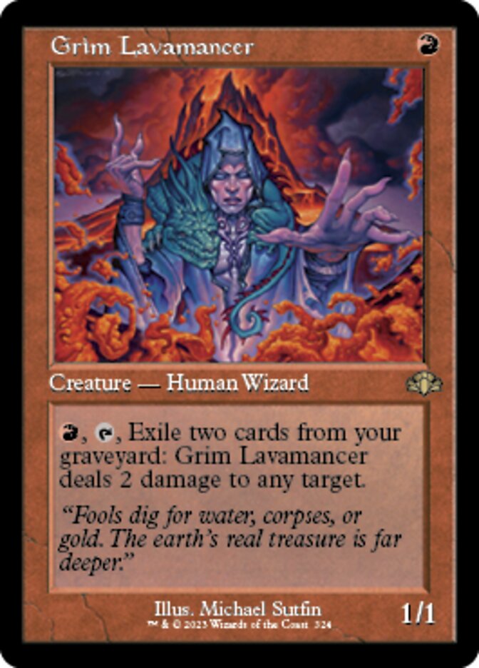 Grim Lavamancer (Retro) [Dominaria Remastered] | The Time Vault CA