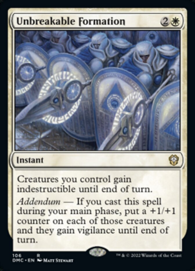 Unbreakable Formation [Dominaria United Commander] | The Time Vault CA